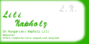 lili napholz business card